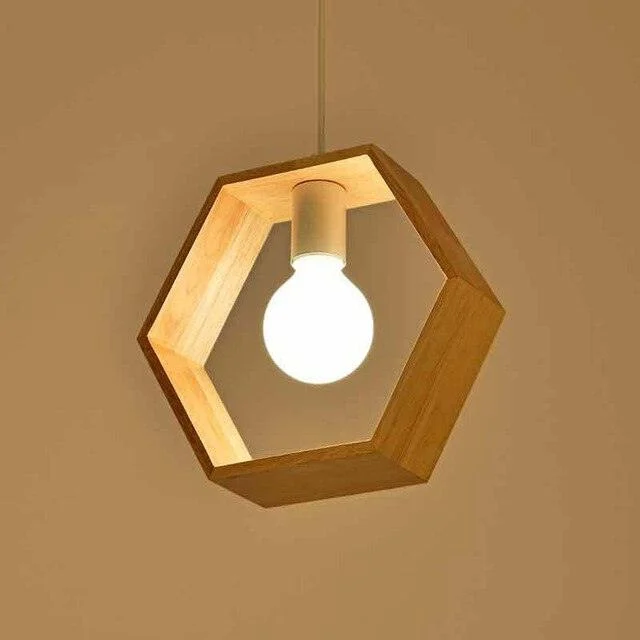 Geometric Hanging Wooden Lights -  - #tag1#