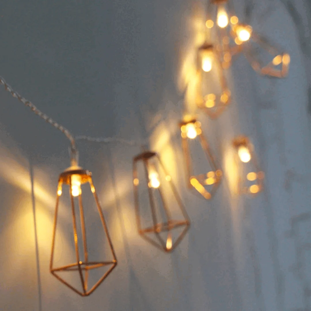 Geometric LED Fairy Lights -