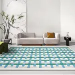 Geometric Lattice Design Living Room Rugs tag1