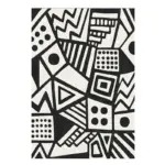 Geometric Lattice Design Living Room Rugs tag1