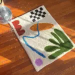 Geometric Modern Art Fluffy Hand Crafted Rug