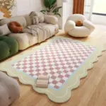 Geometric Pastel Coloured Living Room Rug tag1