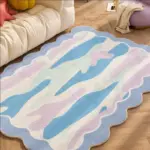 Geometric Pastel Coloured Living Room Rug tag1