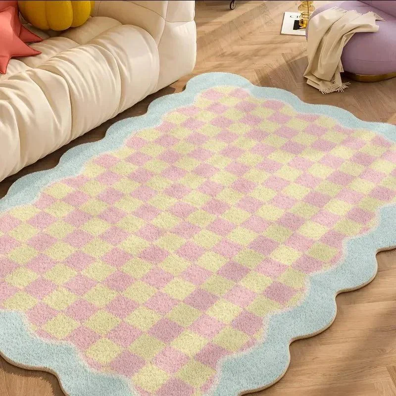 Geometric Pastel Coloured Living Room Rug -  - #tag1#