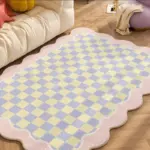 Geometric Pastel Coloured Living Room Rug tag1