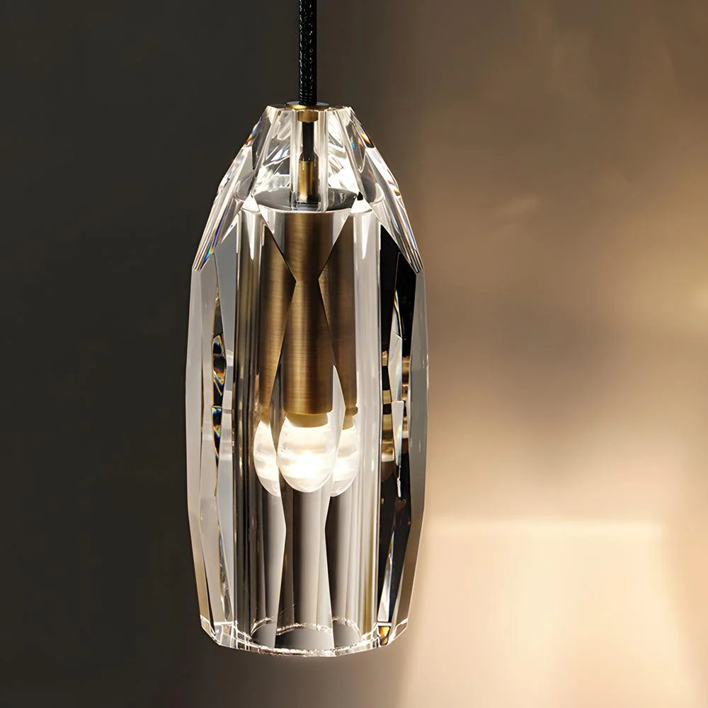 Geometric Pendant Lamp with Crystal Accents -  - #tag1#