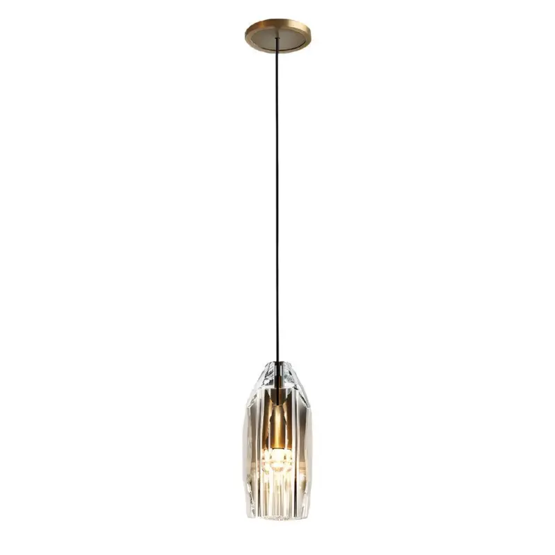 Geometric Pendant Lamp with Crystal Accents tag1