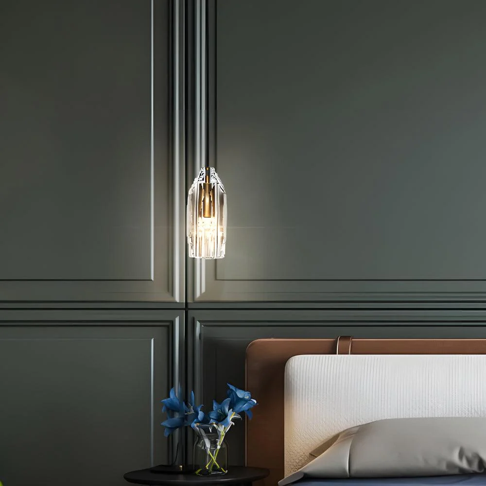 Geometric Pendant Lamp with Crystal Accents -  - #tag1#