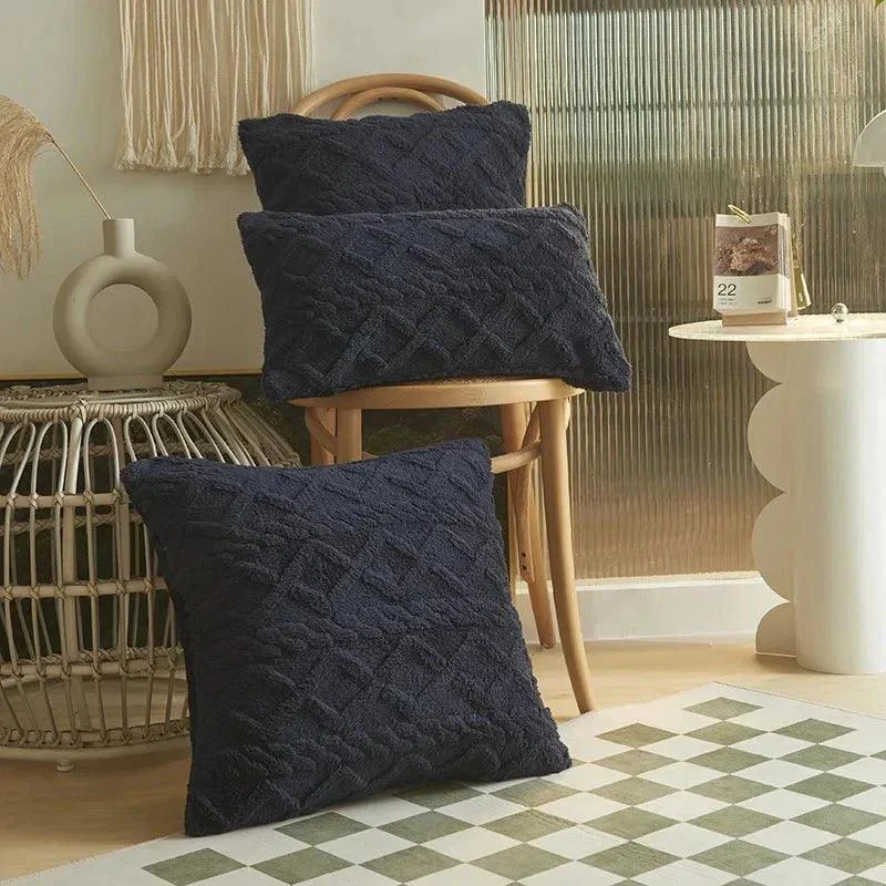 Geometric Plush Cushion Cover -  - #tag1#