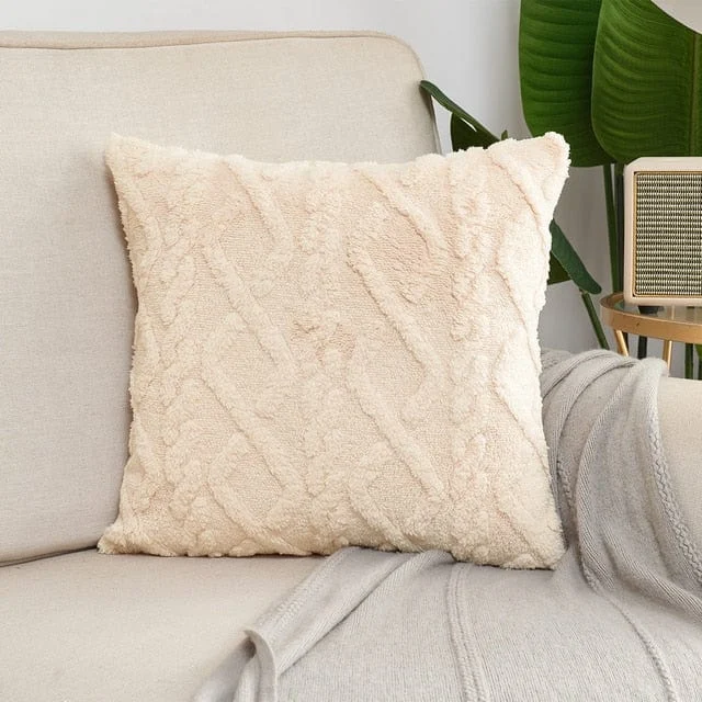 Geometric Plush Pillow Cover -  - #tag1#