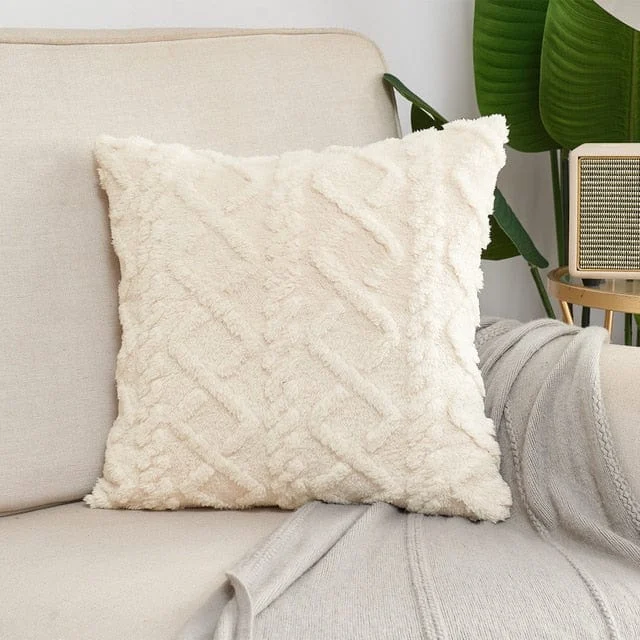 Geometric Plush Pillow Cover -  - #tag1#