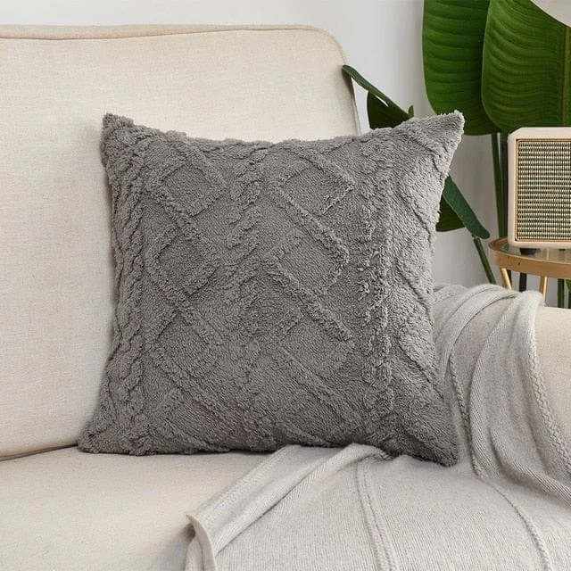 Geometric Plush Pillow Cover -  - #tag1#