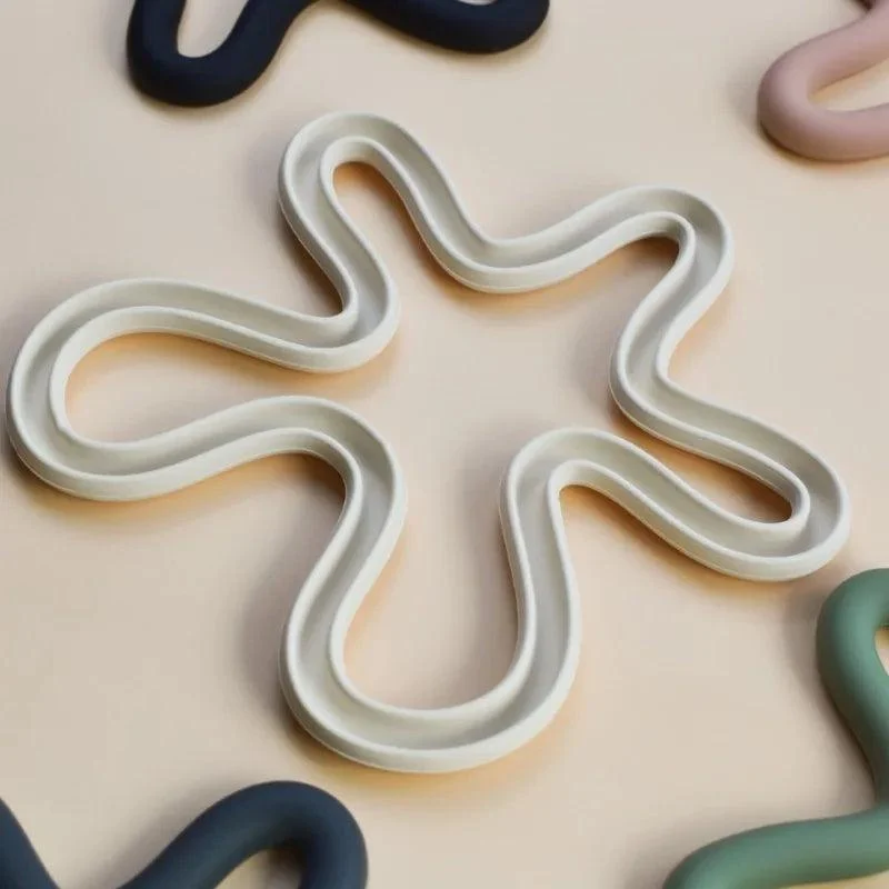 Geometric Silicone Mat Coasters -