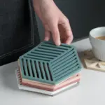 Geometric Silicone Pan Trivets 5pc