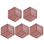 Geometric Silicone Pan Trivets 5pc