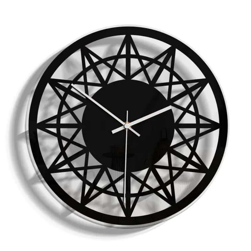 Geometric Soundless Wall Decor Clock for Home