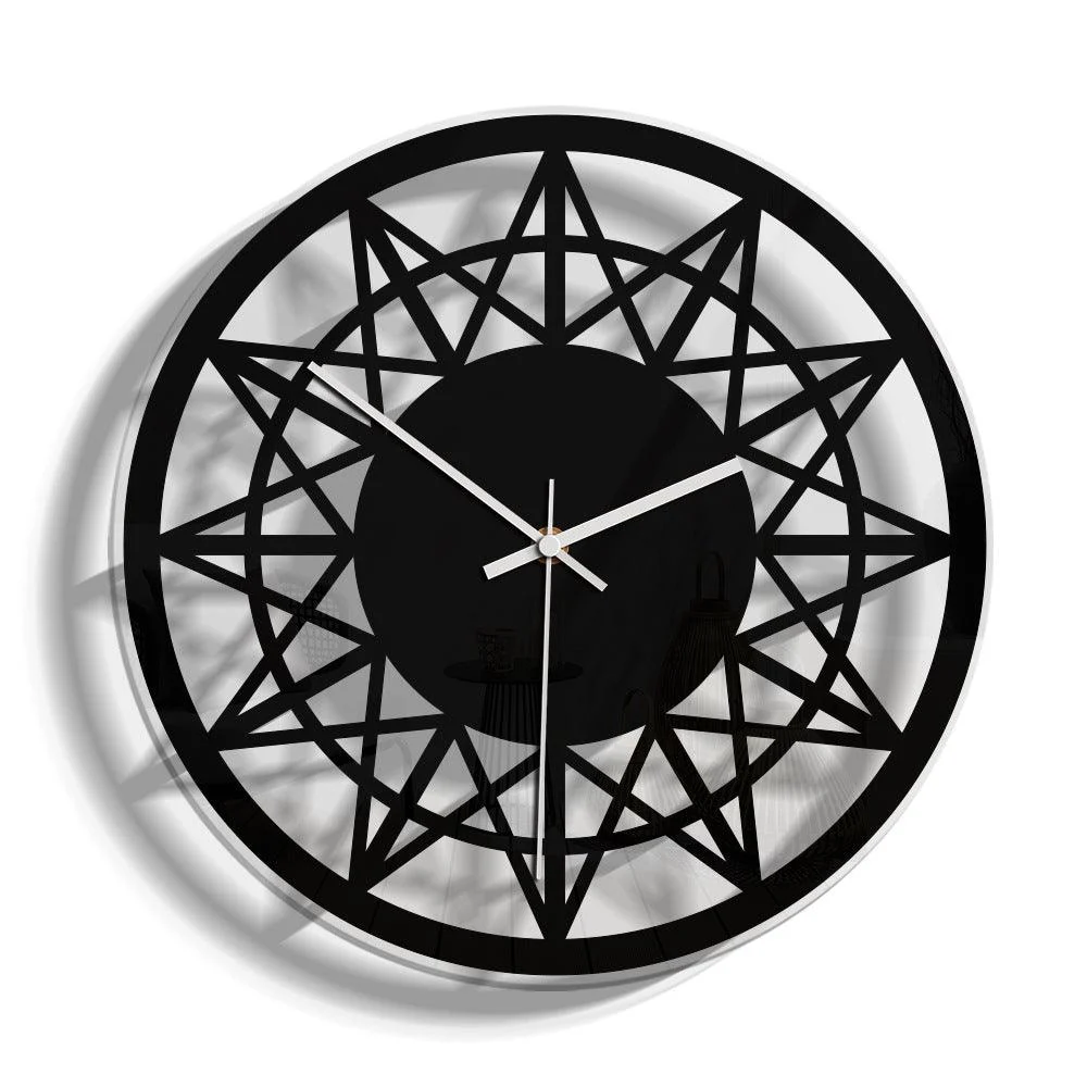 Geometric Soundless Wall Décor Clock for Home -