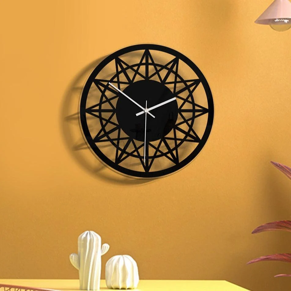 Geometric Soundless Wall Décor Clock for Home -