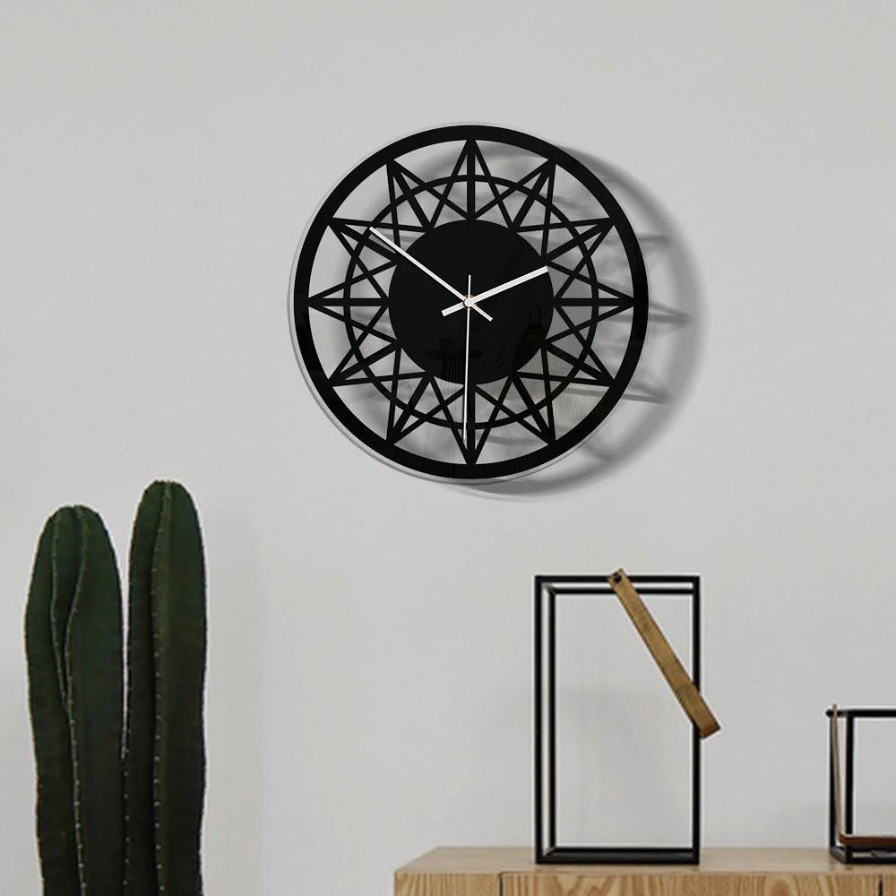 Geometric Soundless Wall Décor Clock for Home -