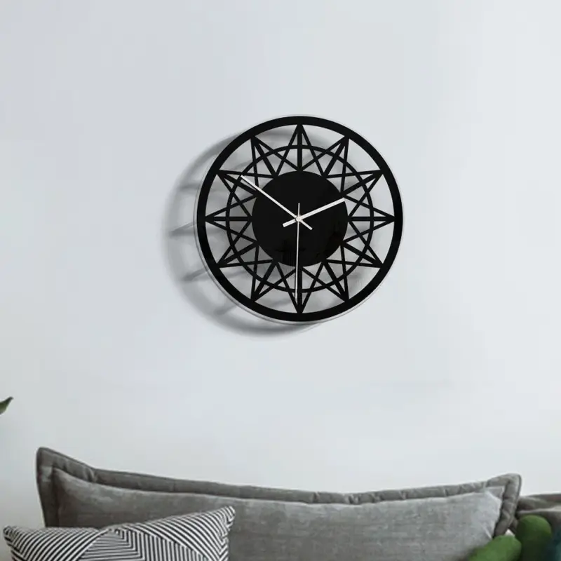 Geometric Soundless Wall Decor Clock for Home