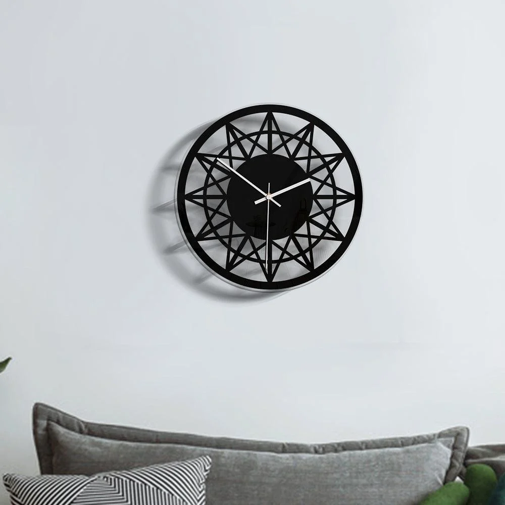 Geometric Soundless Wall Décor Clock for Home -