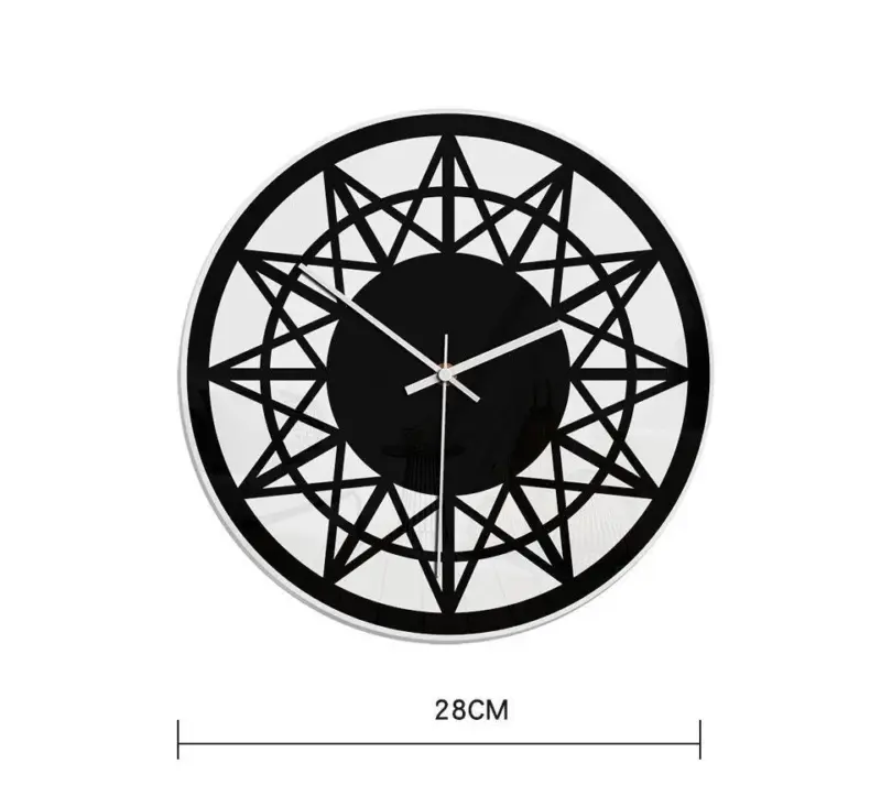 Geometric Soundless Wall Decor Clock for Home