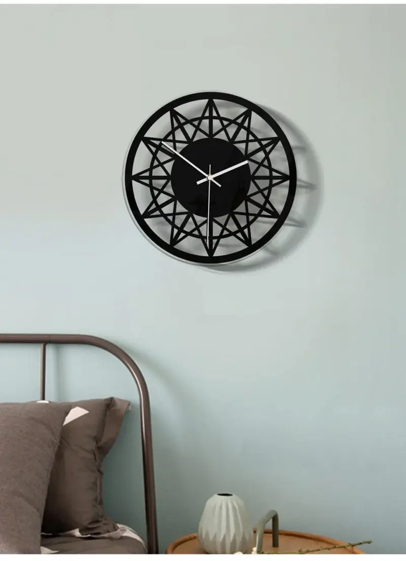 Geometric Soundless Wall Decor Clock for Home