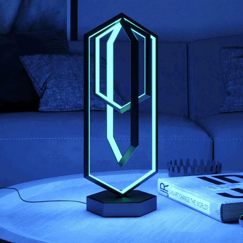 Geometric Table Lamp with Smart LED Lighting -  - #tag1#