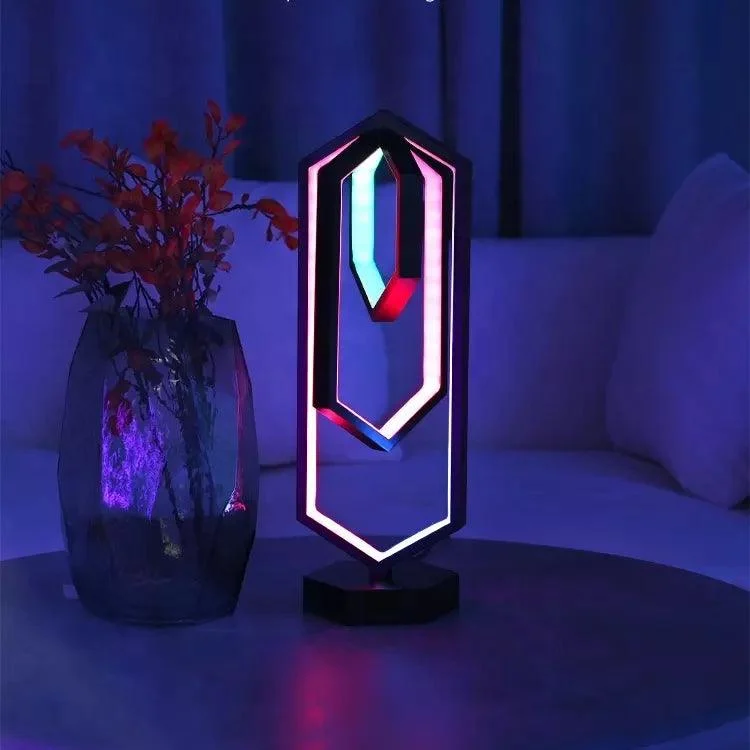 Geometric Table Lamp with Smart LED Lighting -  - #tag1#