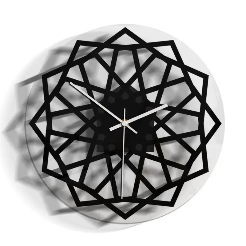 Geometric Wall Decor Noiseless Clock for Home
