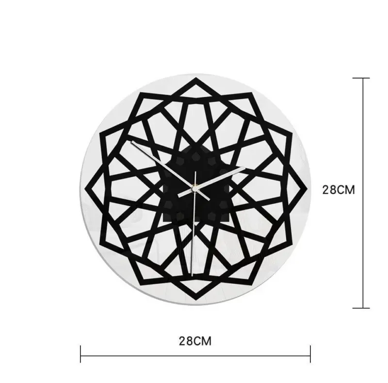 Geometric Wall Decor Noiseless Clock for Home