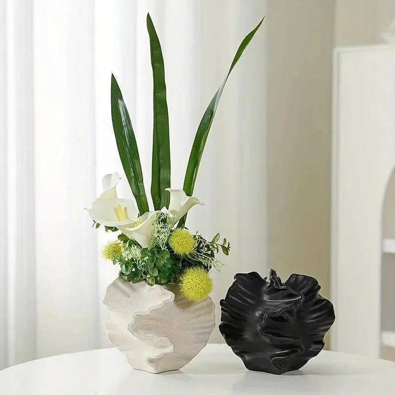 Geometric Wavy Pattern Porcelain Vase -  - #tag1#