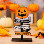 Ghost Festival Decoration Supplies Halloween Pumpkin Letters Wooden Decoration tag1