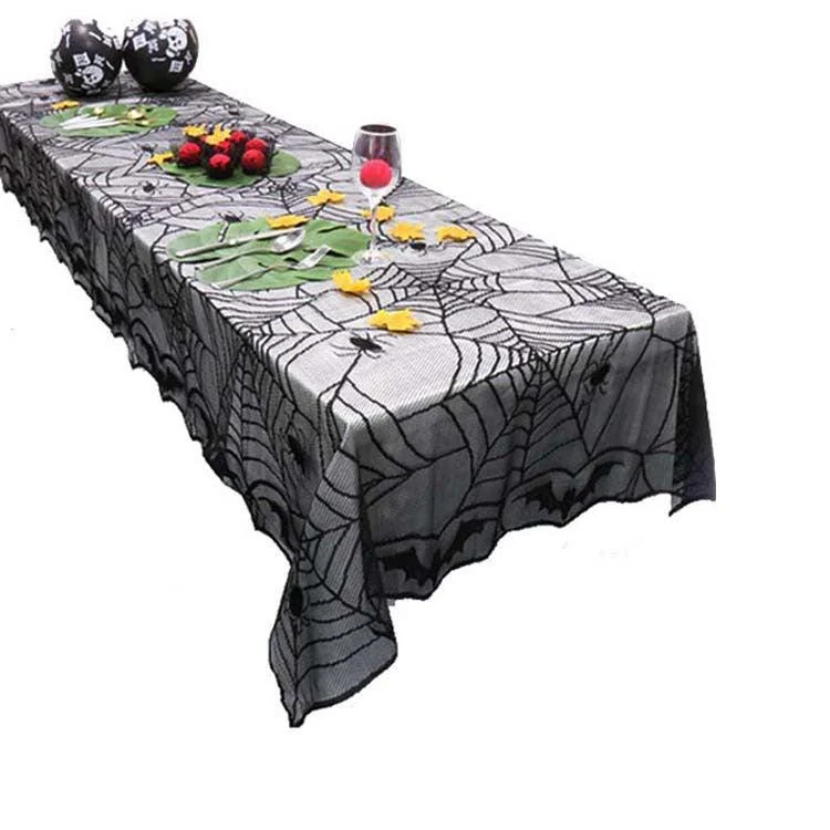 Ghost festival lace tablecloth black spider web tablecloth -  - #tag1#