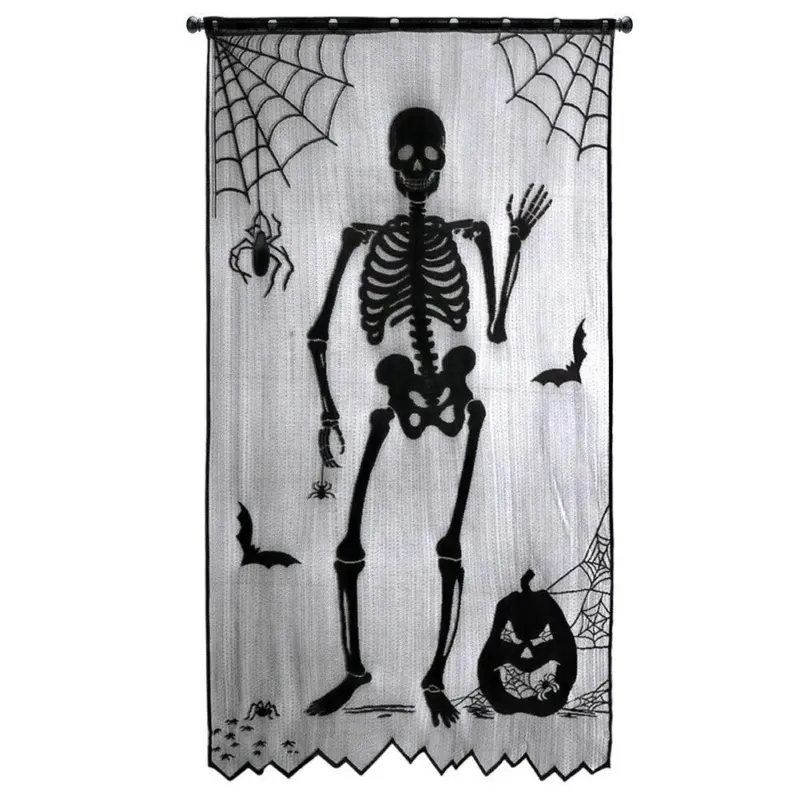 Ghost festival lace tablecloth black spider web tablecloth tag1