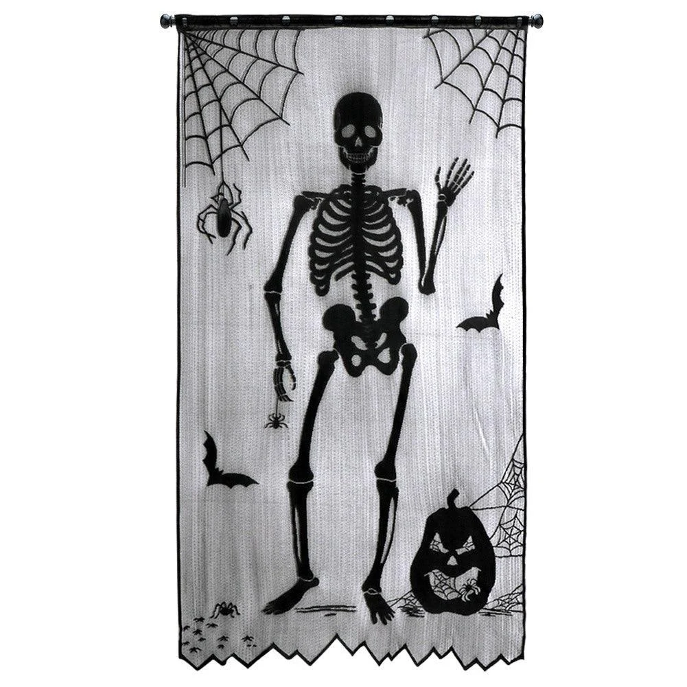 Ghost festival lace tablecloth black spider web tablecloth -  - #tag1#