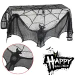 Ghost festival lace tablecloth black spider web tablecloth tag1