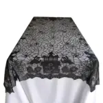 Ghost festival lace tablecloth black spider web tablecloth tag1