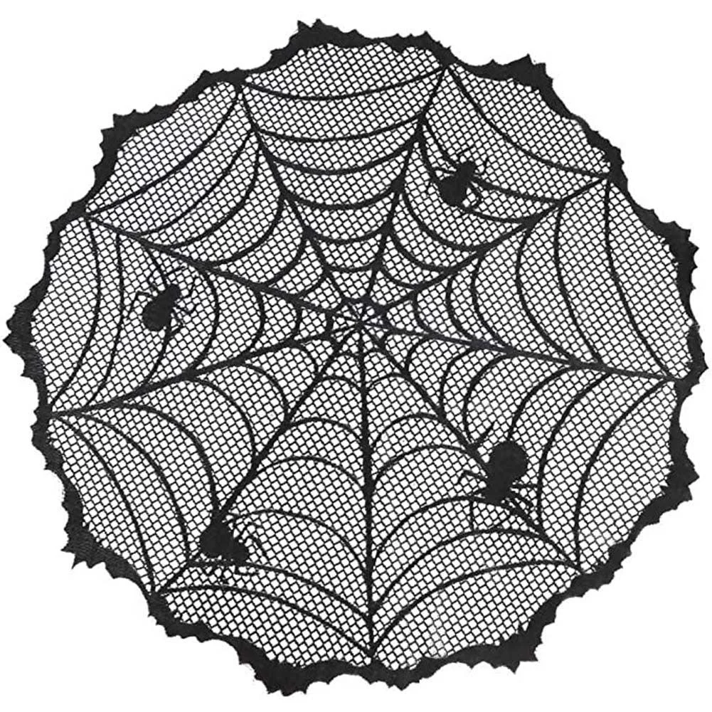 Ghost festival lace tablecloth black spider web tablecloth -  - #tag1#