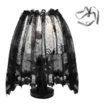 Ghost festival lace tablecloth black spider web tablecloth tag1