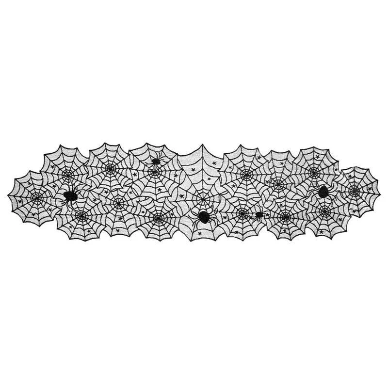 Ghost festival lace tablecloth black spider web tablecloth -  - #tag1#
