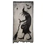 Ghost festival lace tablecloth black spider web tablecloth tag1