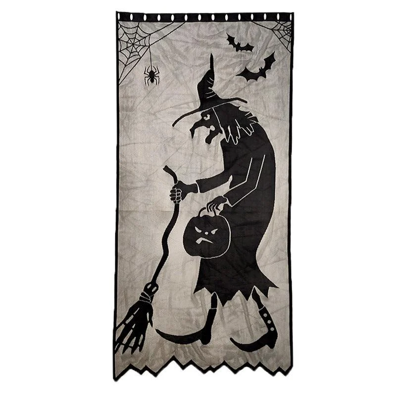 Ghost festival lace tablecloth black spider web tablecloth -  - #tag1#