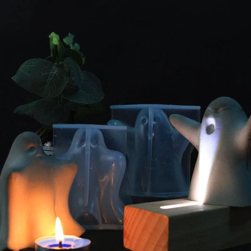 Ghostly Halloween Scented Candle Silicone Mold -  - #tag1#