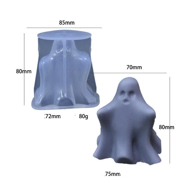 Ghostly Halloween Scented Candle Silicone Mold -  - #tag1#