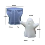 Ghostly Halloween Scented Candle Silicone Mold tag1
