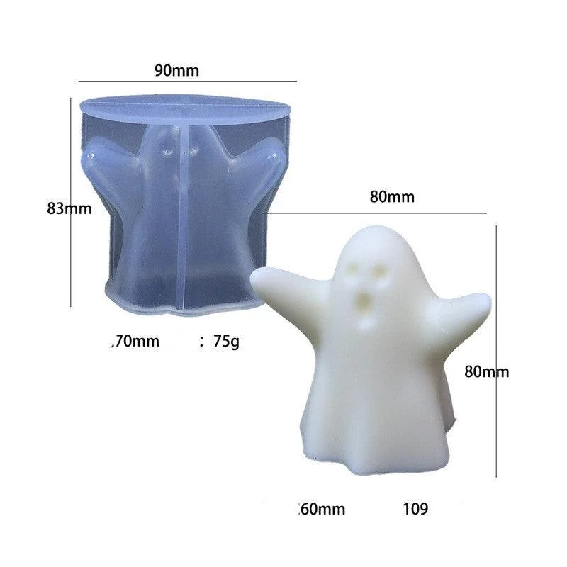 Ghostly Halloween Scented Candle Silicone Mold -  - #tag1#