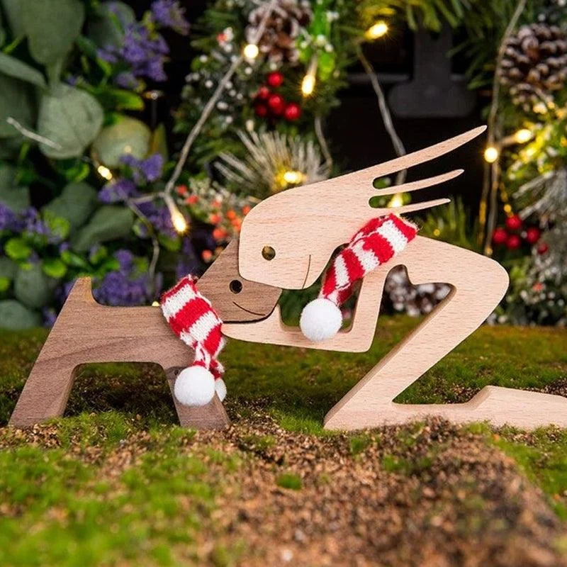 Gift For Pet Lovers - Wood Sculpture Table Ornaments - The Love Between You And Your Fur-Friend -  - #tag1#