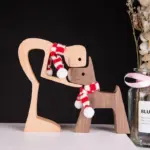 Gift For Pet Lovers Wood Sculpture Table Ornaments The Love Between You And Your Fur Friend tag1