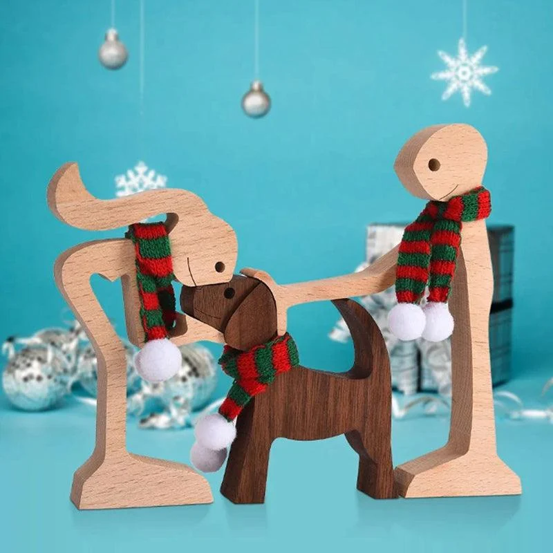 Gift For Pet Lovers - Wood Sculpture Table Ornaments - The Love Between You And Your Fur-Friend -  - #tag1#